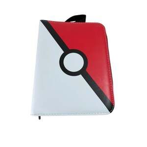 Pokémon TCG 3-Ring Zipper Binder Poké Ball Design Red White 4-Pocket